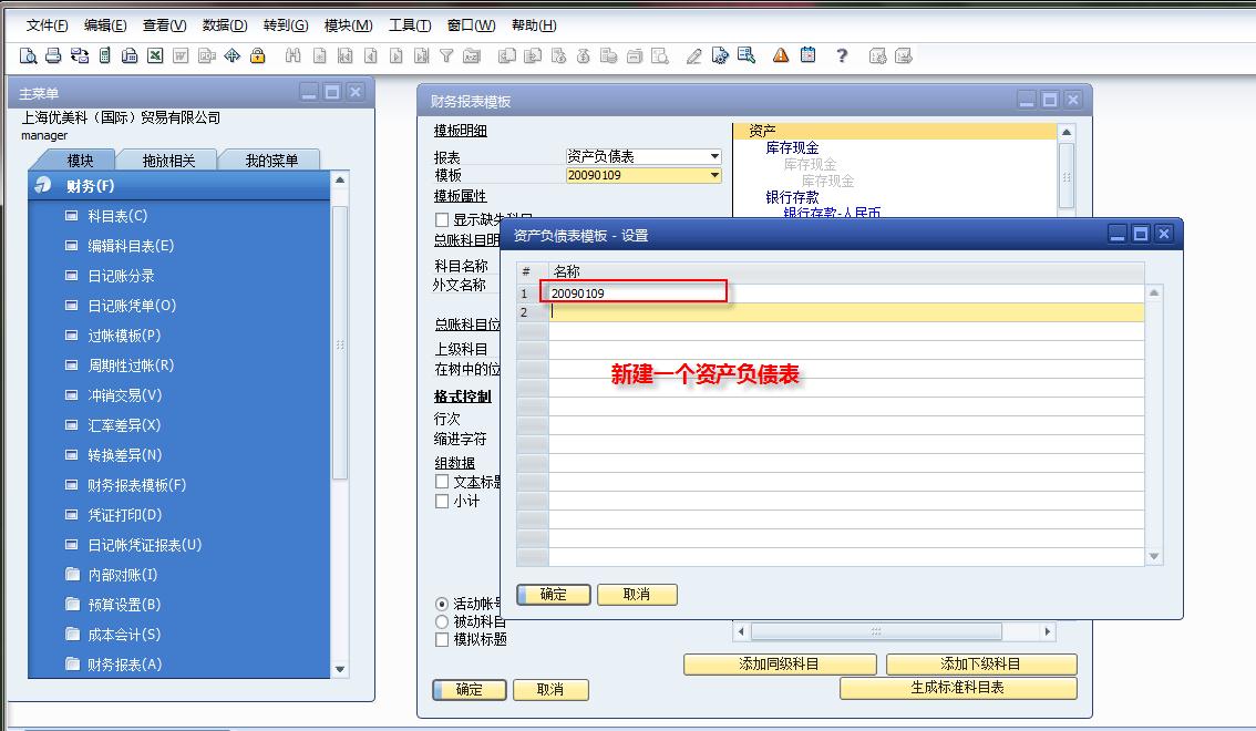 财务报表,SAP ERP系统,沈阳ERP,沈阳SAP,,财务管理,SAP实施商,沈阳ERP财务软件,财务报表模板的创建